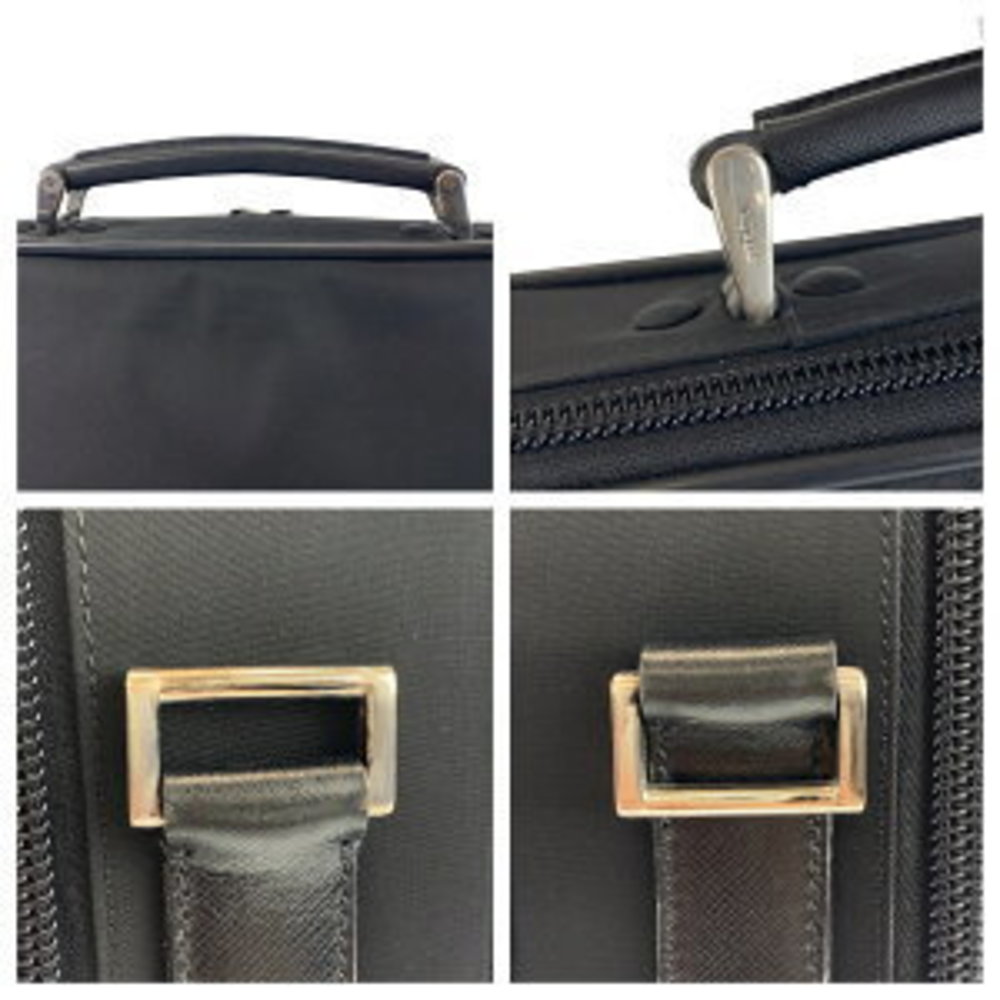 Prada Black Briefcase Triangular Bag Business Tes… - image 4
